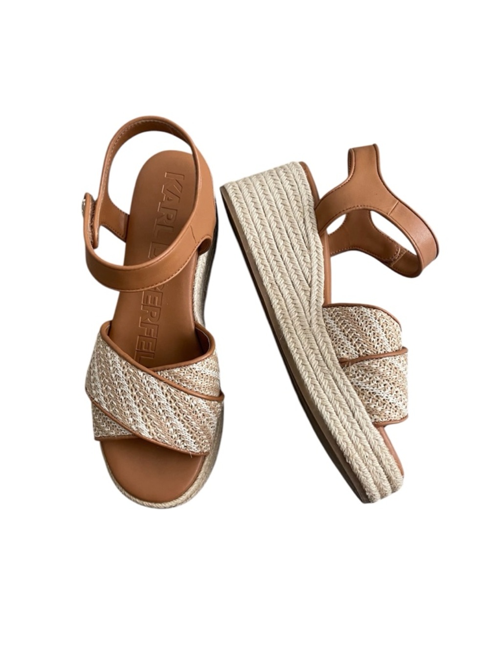 Karl Lagerfeld Celeste Platform Wedge Sandal - 9.5